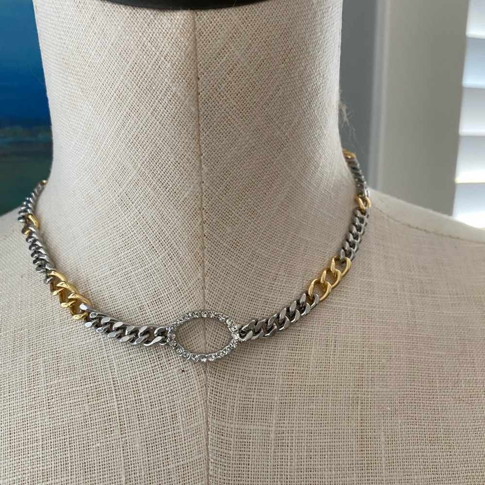 Two Tone Gold and Silver Choker